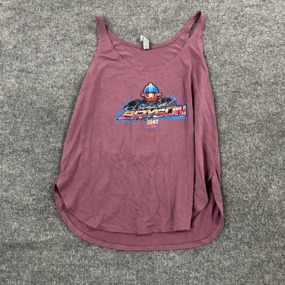 Next Level Tank Top Womens Size S Purple Kaylee Bryson Racing Graphic Athletic - Picture 4 of 7